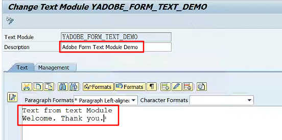 9.Text Module_维护文本内容